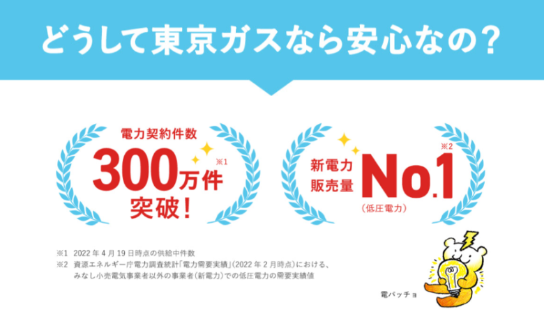 楽天でんきからの乗り換え先：東京ガスの電気